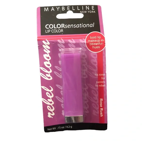 NWT Maybelline Color Sensational Rebel Bloom Lip Color in Rose Rush 735 - Picture 2 of 8